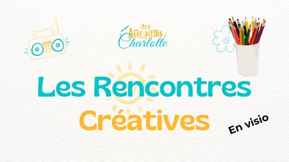 Rencontre créative en visio avec carnet et couleurs